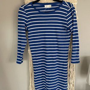 Blue & White Body Con Sailor Dress